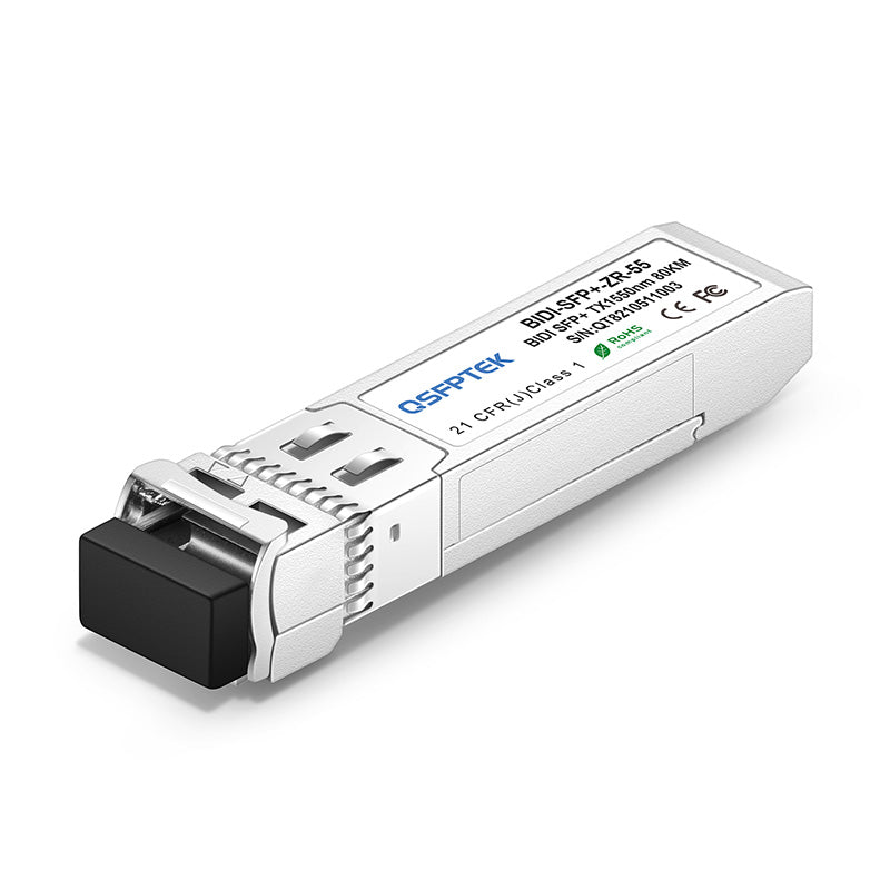 Brocade 10G-SFPP-BXD-80K Compatible 10GBASE-BX80-D BiDi SFP+ 1550nm-TX/1490nm-RX 80km DDM LC SMF Transceiver