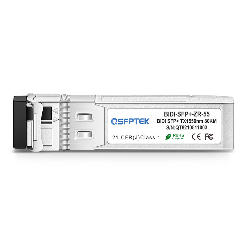 Cisco SFP-10G-BX80D Compatible 10GBASE-BX80-D BiDi SFP+ 1550nm-TX/1490nm-RX 80km DDM LC SMF Transceiver