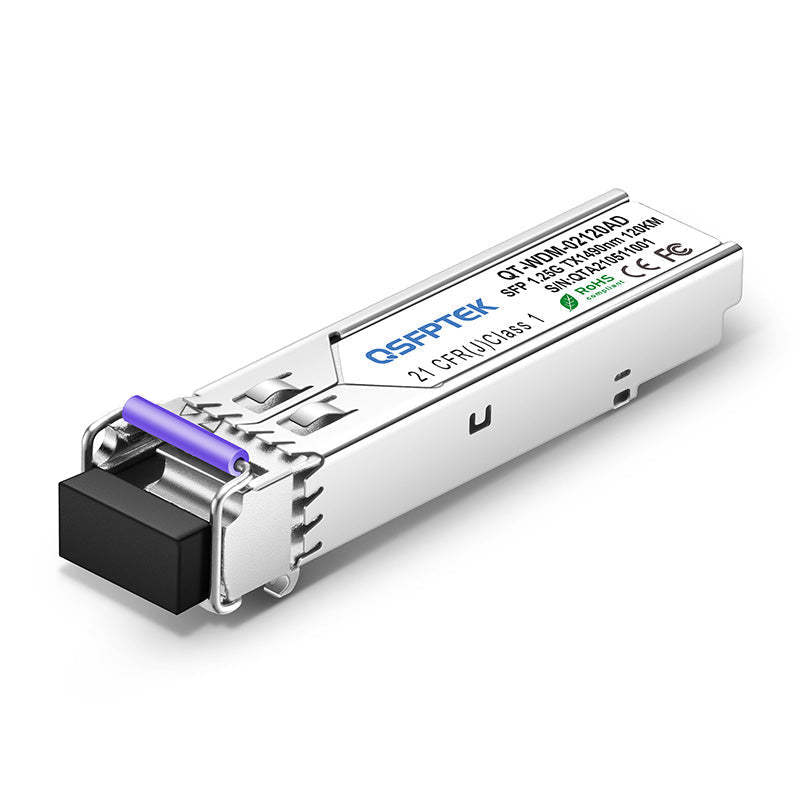 Extreme MGBIC-BX120-U Compatible 1000BASE-BX 1G BiDi SFP 1490nm-TX/1550nm-RX 120km Optical Transceiver Module