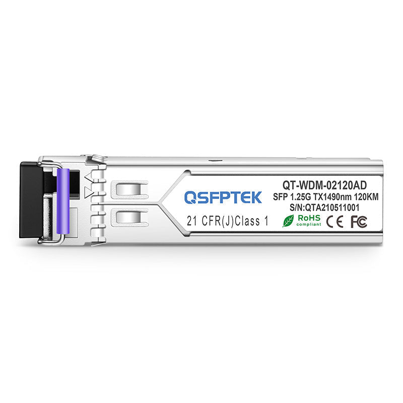 HPE SFP-1G-BXU-120 Compatible 1000BASE-BX 1G BiDi SFP 1490nm-TX/1550nm-RX 120km Optical Transceiver Module