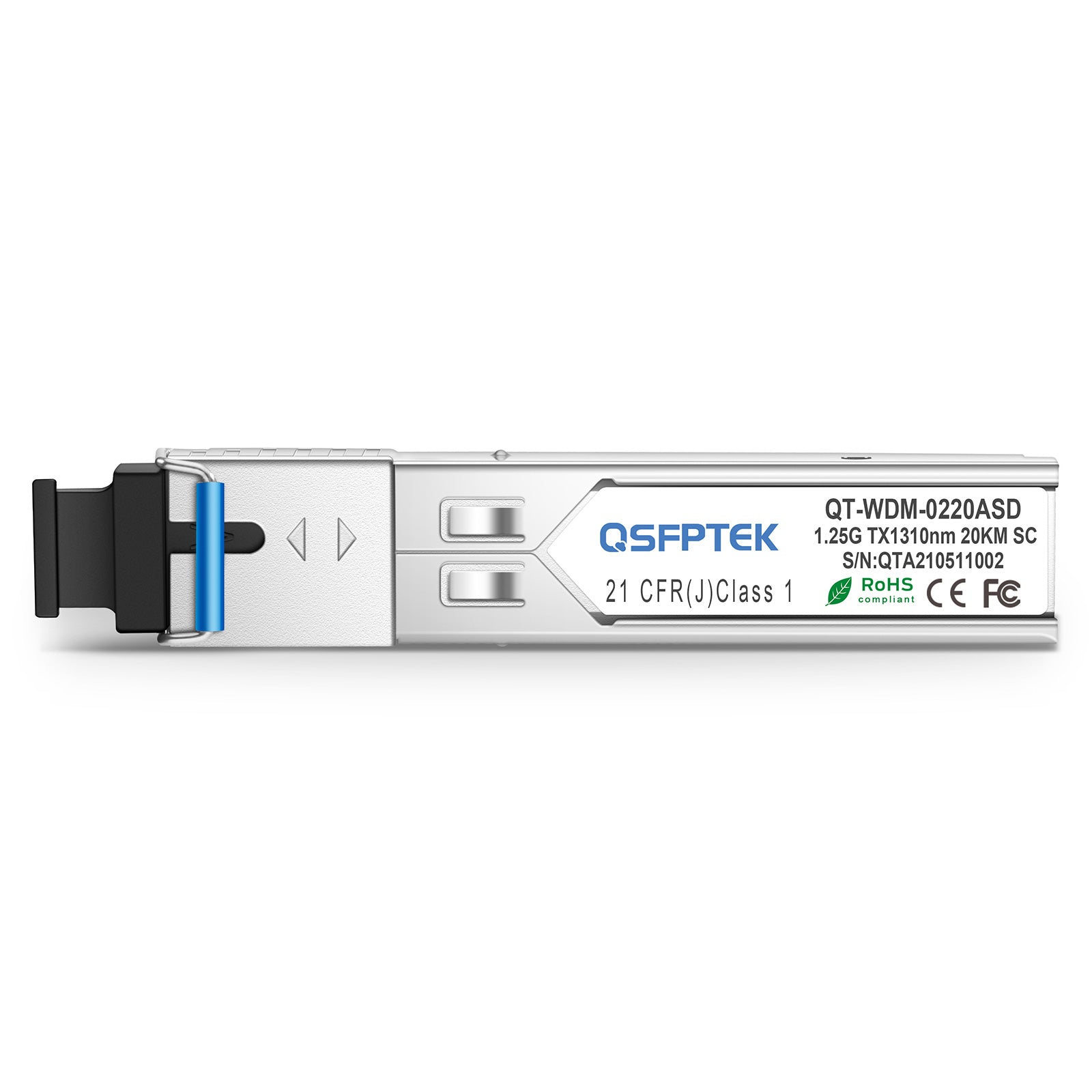Extreme 10057 Compatible 1000BASE-BX BiDi SFP 1310nm-TX/1550nm-RX 20km DOM SC SMF Transceiver Module